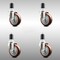 Service Caster 4 Inch 316SS Maroon Polyurethane Swivel 1-1/2 Inch Expanding Stem Caster Set SCC SCC-SS316EX20S414-PPUB-MRN-112-4 - alternate 3